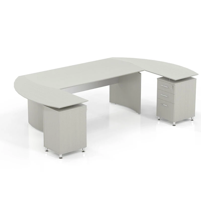 Mayline Medina Executive 72" Desk U-Shaped With 2Returns And Center Drawer Textured Sea Salt - MNT6-TSS