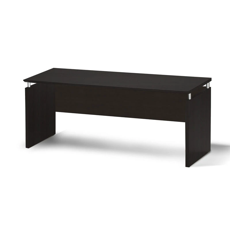 Mayline Medina Executive 72" Desk With Left Bridge, 72 Credenza, 72 Hutch, Center Drawer,Box/Box/File, And 2 Corner Supports, Mocha- MNT35-LDC - Image 4