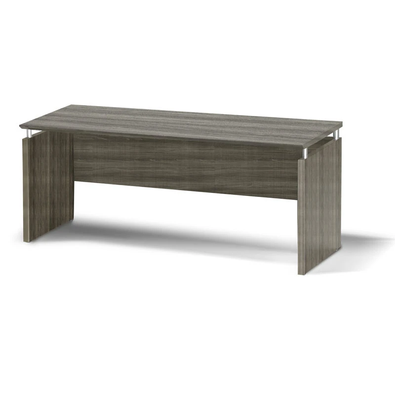 Mayline Medina Executive 72" Desk With Right Bridge, 72 Credenza, 72 Hutch, Center Drawer,Box/Box/File, And 2 Corner Supports, Gray Steel - MNT36-LGS - Image 4