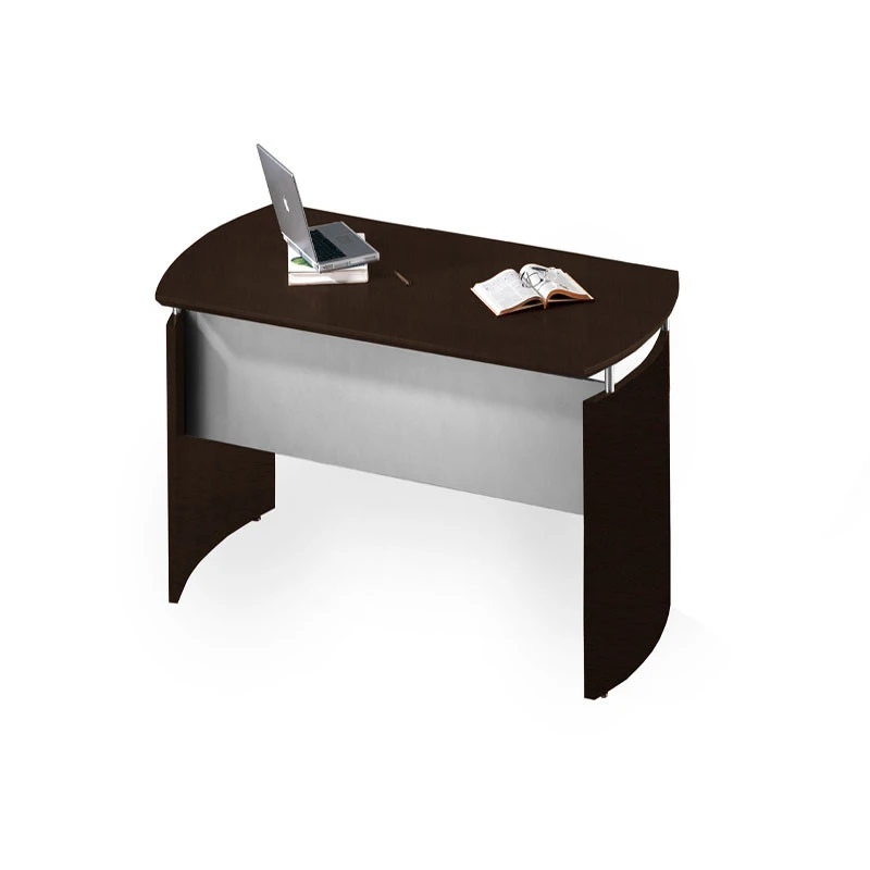 Mayline Medina Executive 72" Desk With Return On Left, Right Curved Desk Extension, And Low Wall Cabinet, Mocha - MNT8-LDC - Image 4