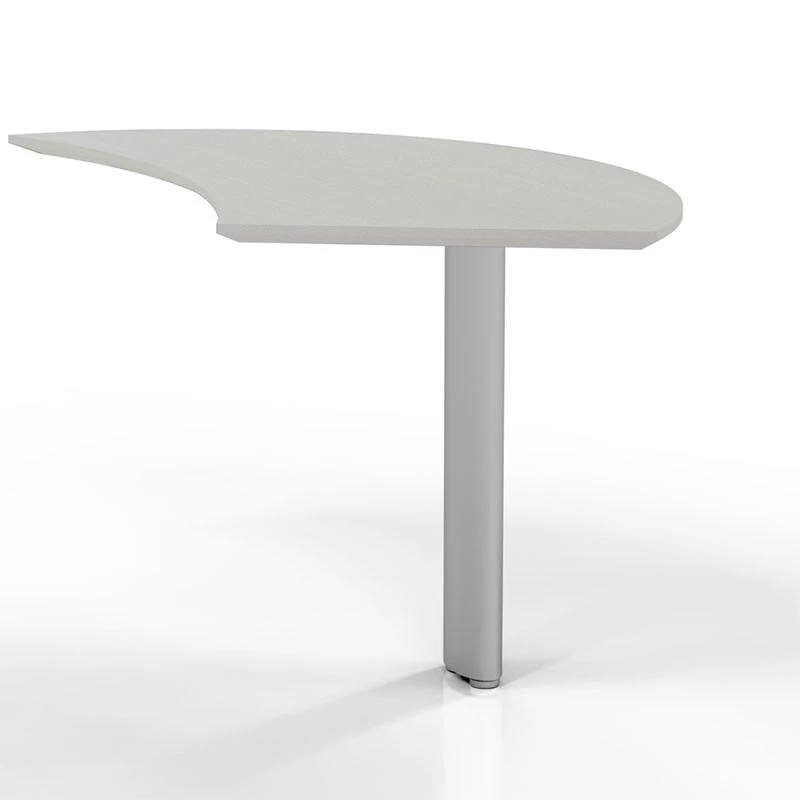 Mayline Medina Executive 72" Desk With Return On Left, Right Curved Desk Extension, And Low Wall Cabinet, Textured Sea Salt- MNT8-TSS - Image 4