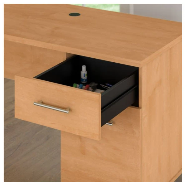 Bush Somerset Collection L-Shaped Desk With Hutch Package 60" Maple Cross - SET002MC - Image 4