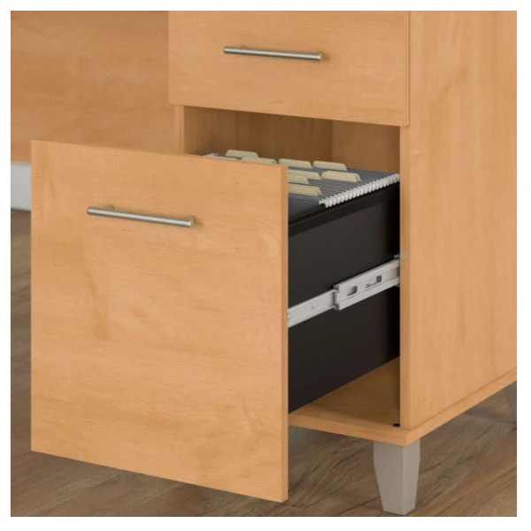 Bush Somerset Collection L-Shaped Desk With Hutch Package 60" Maple Cross - SET002MC - Image 5