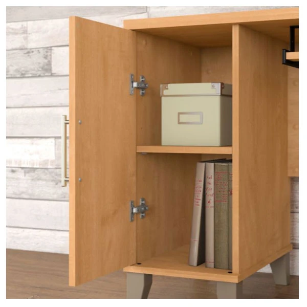 Bush Somerset Collection L-Shaped Desk With Hutch Package 60" Maple Cross - SET002MC - Image 6