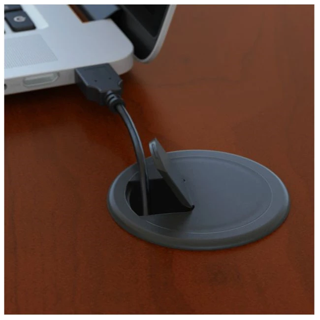 Bush Business Furniture Series C Executive L-Shaped Desk 66" With Return And Mobile Pedestal Hansen Cherry - SRC083HCSU - Image 6