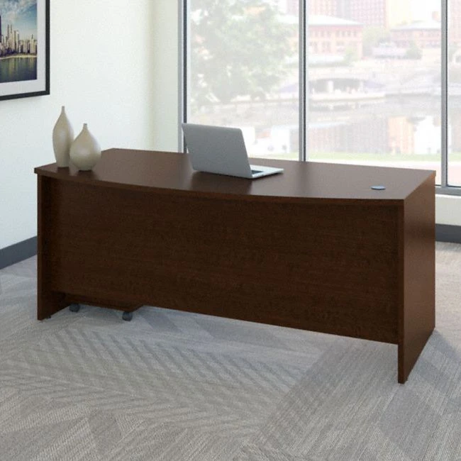 Bush Series C 72W X 36D Bow Front Desk With Mobile File Cabinet Mocha Cherry - SRC079MRSU - Image 4