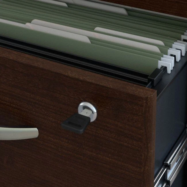 Bush Series C 72W X 36D Bow Front Desk With Mobile File Cabinet Mocha Cherry - SRC079MRSU - Image 5