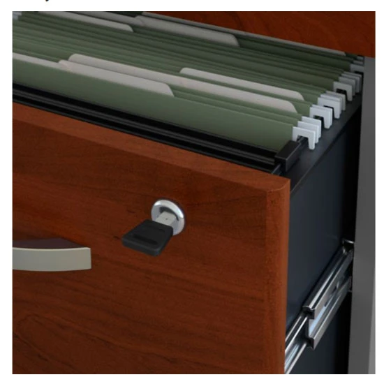 Bush Business Furniture Series C Executive U-Shaped Desk 60" Right Hansen Cherry - SRC089HCSU - Image 6