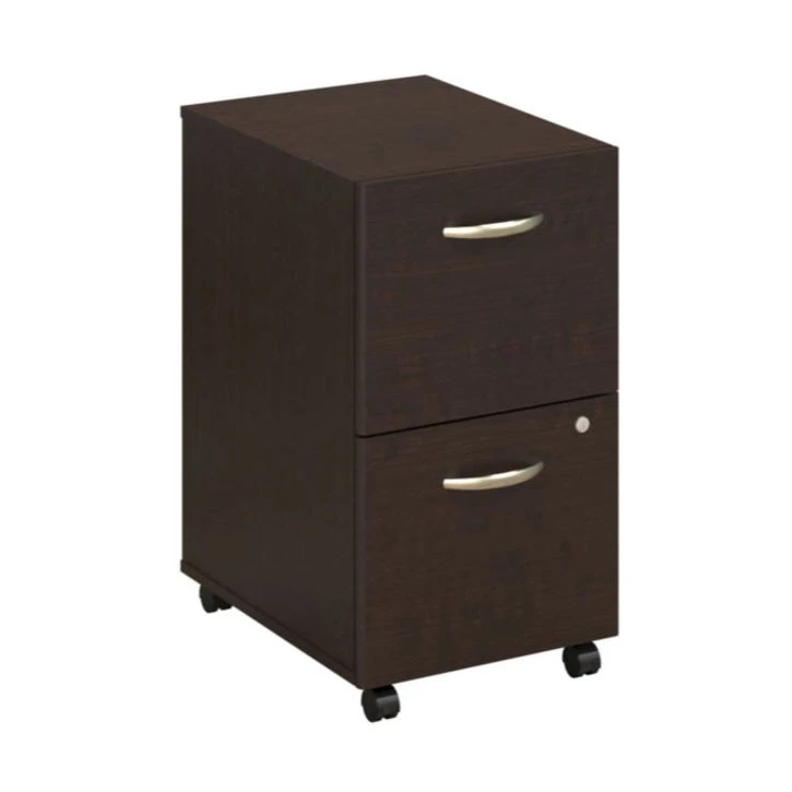 Bush Business Furniture Series C Package Executive U-Shaped Bowfront Desk With Mobile File Cabinets In Mocha Cherry 72"W X 36"D - SRC043MRSU - Image 6
