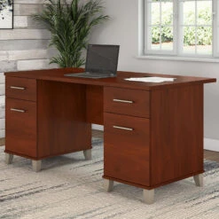 Bush Somerset Collection Desk 60" Hansen Cherry - WC81728K